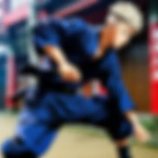 Dynamic action scene from Jujutsu Kaisen shorts