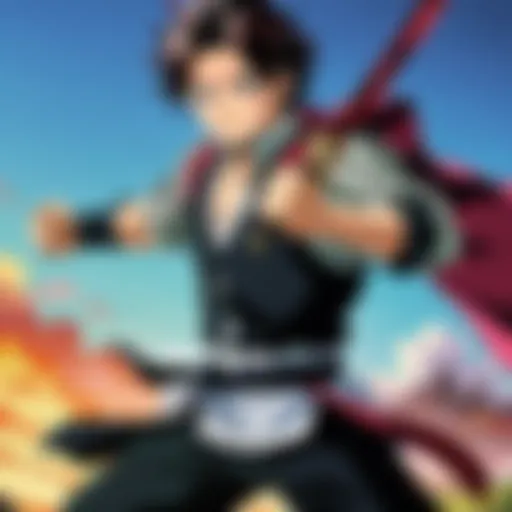 A captivating scene from Demon Slayer showcasing the protagonist in action.