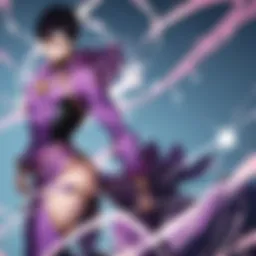 A captivating illustration of Josuke Higashikata, showcasing his unique hairstyle and Stand abilities.