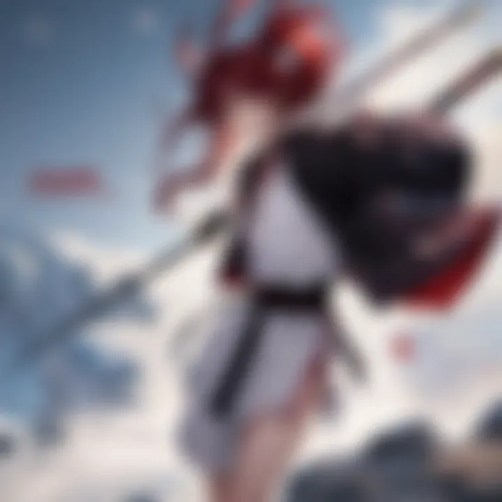 A detailed illustration of the intricacies of the anime's historical setting, reflecting its rich cultural background.