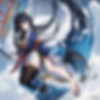 Dynamic Ensemble of Diverse Anime Characters A mesmerizing portrayal of diverse anime characters in a dynamic group setting