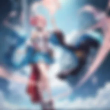 Harmonious Fusion of Music Notes and Anime Scenes A visually stunning showcase of music notes merging with anime scenes in a harmonious blend
