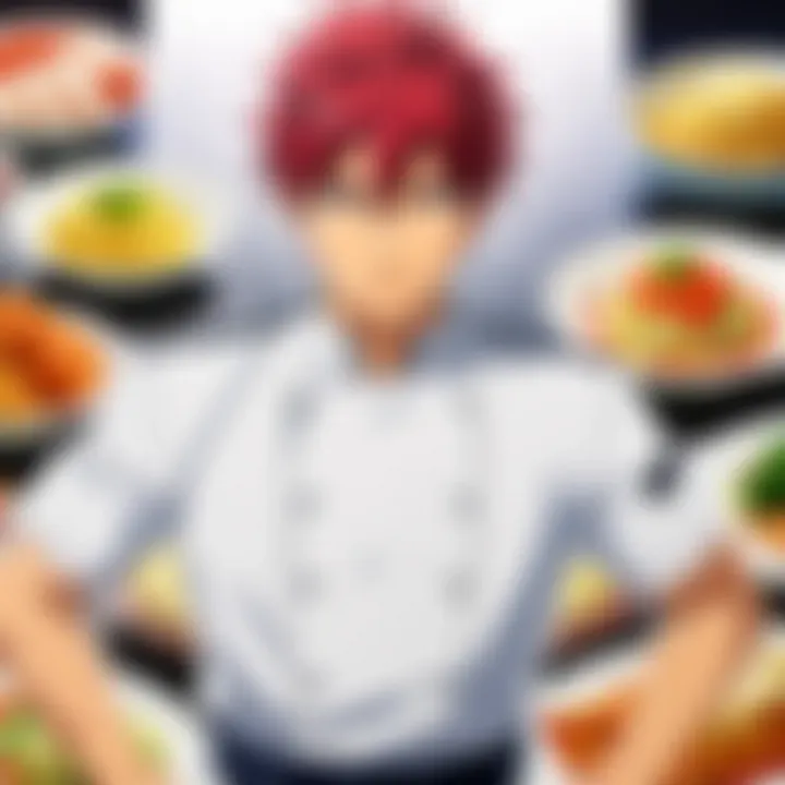 A dynamic scene from a pivotal culinary showdown in the series