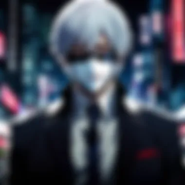 A thematic collage representing the dark tones and themes of Tokyo Ghoul