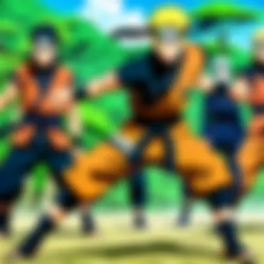 The Strength of Teamwork A group of ninjas representing teamwork during a mission