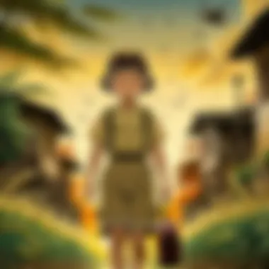 Resilience and Hope Amidst Chaos Visual narrative showcasing the themes of resilience and hope amidst chaos