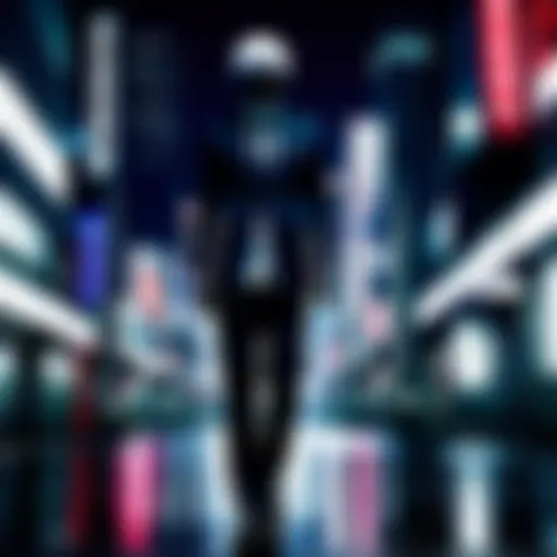 A captivating scene depicting Tokyo's dark, urban landscape as seen in Tokyo Ghoul.