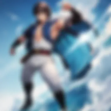 Close-up of protagonist's determined eyes glowing with power
