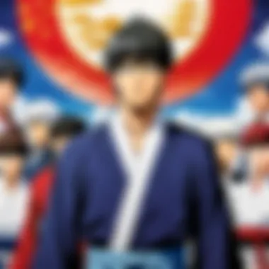 Character Dynamics in Gintama A dynamic scene showcasing the rich character interactions and relationships in Gintama.