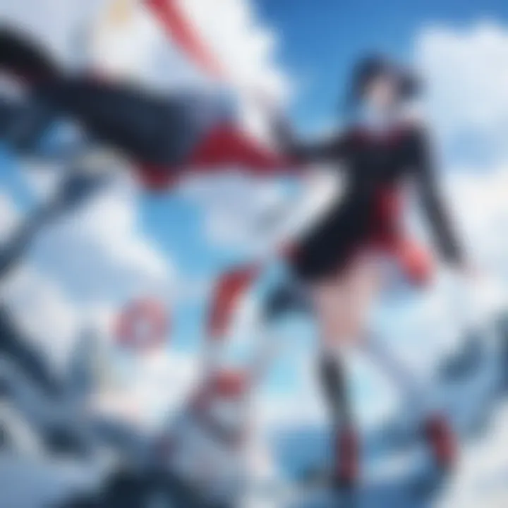 An artistic representation of the impact of digital platforms on traditional anime distribution models.