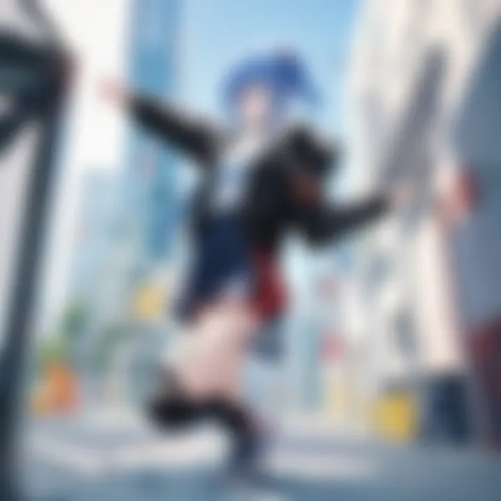 An engaging user interface screenshot from the Google Play platform highlighting anime sections and features.