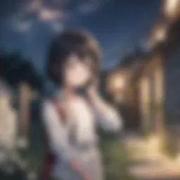 Illustration of Seita and Setsuko under the starry sky