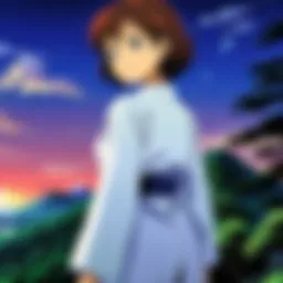 A captivating scene from the Higurashi anime showcasing its unique art style and atmospheric tension