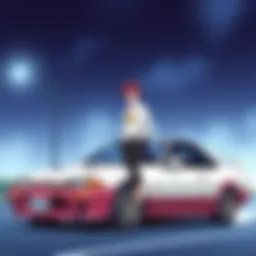 Dynamic street racing scene from Initial D showcasing the thrill of drift racing