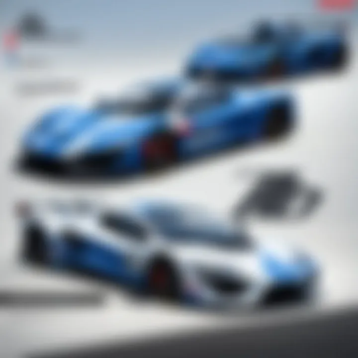 Innovative hybrid engine technology in a racing car