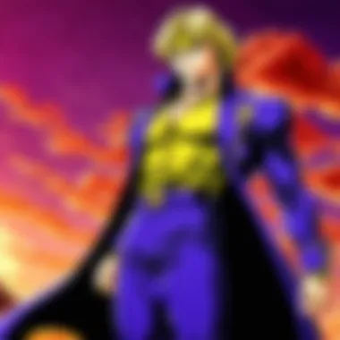 The Rivalry of Jonathan and Dio A dramatic moment highlighting the rivalry between Jonathan and Dio
