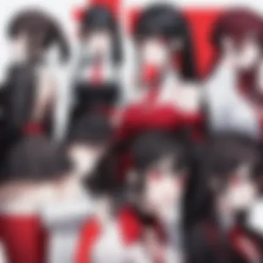 Character Evolution in Kakegurui Character evolution chart illustrating key transformations in Kakegurui