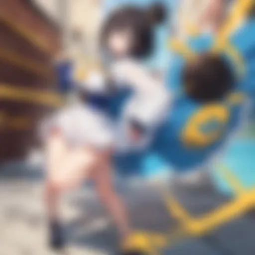 A captivating scene from the Konosuba movie showcasing the main characters in a moment of camaraderie.