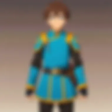 Kazuma's Character Development A focused depiction of the main protagonist, Kazuma, highlighting his character's growth and challenges throughout the film.