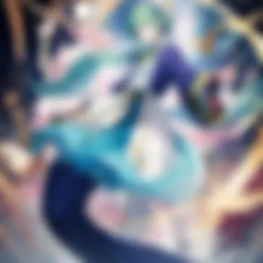 An aesthetic representation of the vibrant visual style of the series