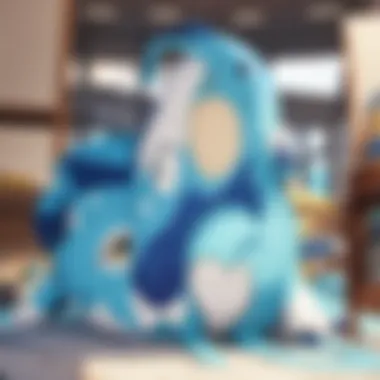 Lapras Plush Displayed Among Anime Treasures