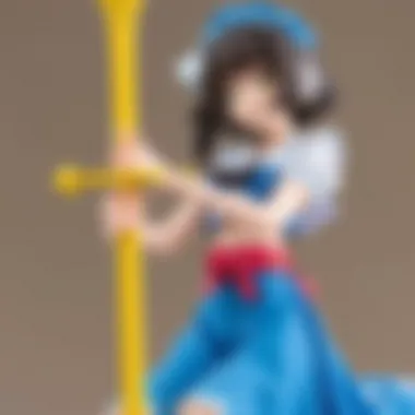 Detailing the Artistic Craftsmanship of Anime Figures Close-up of a meticulously crafted large figure with vivid colors