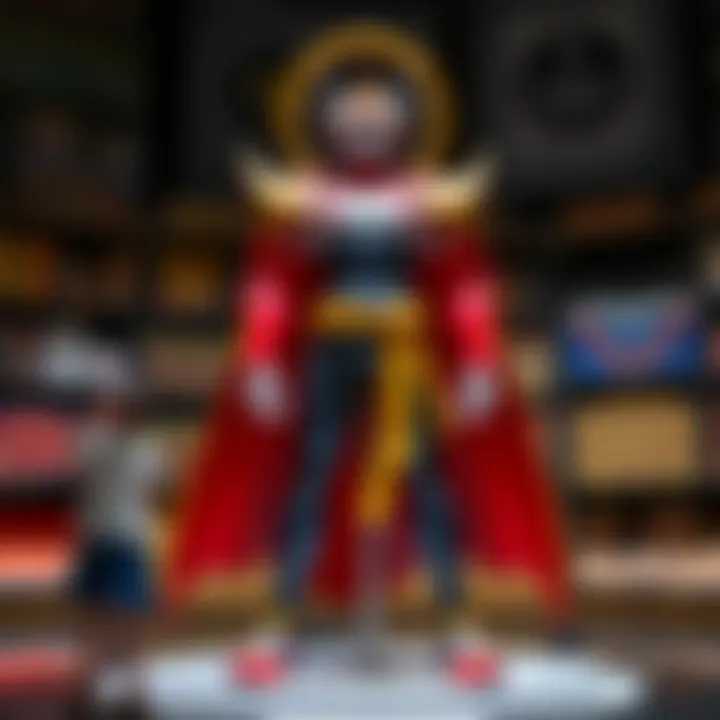 Collectors showcasing their prized large anime figure collections
