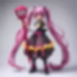 A stunning display of large anime figures showcasing intricate designs