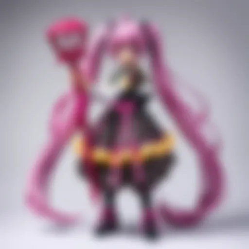 A stunning display of large anime figures showcasing intricate designs