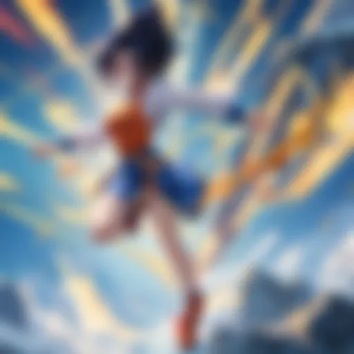 Majestic Saiyan warrior unleashing powerful energy