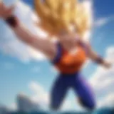 Majestic Saiyan Warrior in Battle