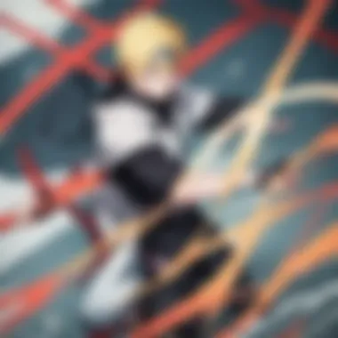 Dynamic Pose of Naruto and Boruto Naruto and Boruto characters in a dynamic pose