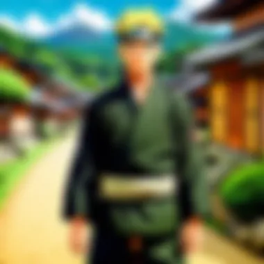 The Iconic Konoha Village The intricate village of Konoha with its iconic landmarks
