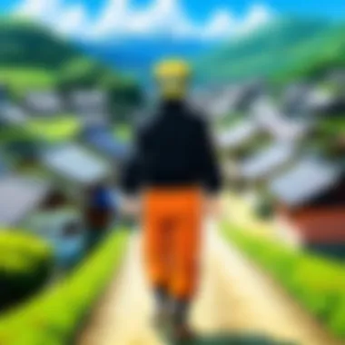 Diverse Villages in Naruto A vibrant representation of the various village settings in the Naruto series