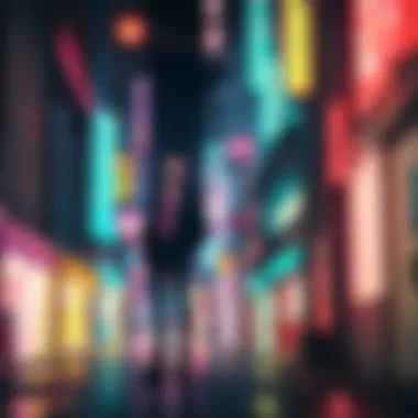 Neon Alley Cityscape Art