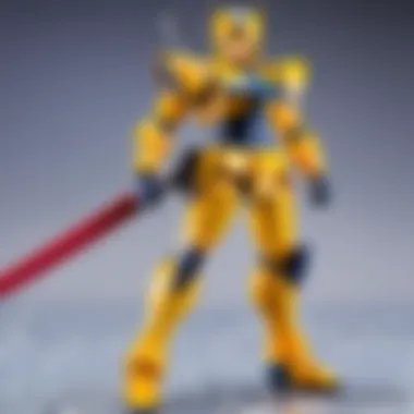 Anime-Themed Premium Bandai Kits A visually striking display of Premium Bandai kits themed around popular anime characters.
