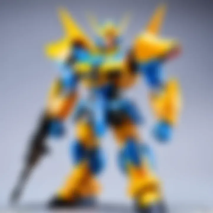 A detailed close-up of a Premium Bandai kit showcasing intricate design elements.
