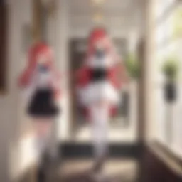 A captivating scene from the first episode showcasing the quintuplets' lively personalities.