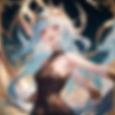 Character Design Excellence in Rage of Bahamut A close-up of a character card showcasing intricate designs and unique abilities.