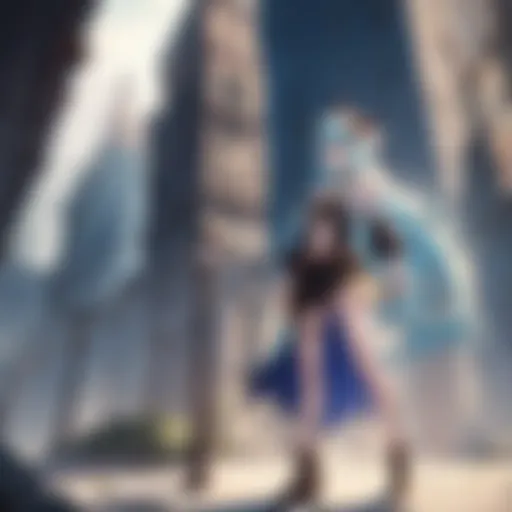 Artistic representation of the Rage of Bahamut universe featuring mystical landscapes and legendary creatures.