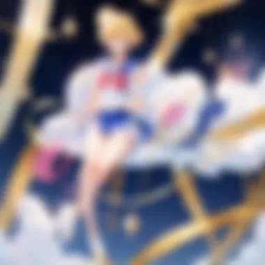 Intricate Sailor Moon Comforter Stitching Detailed Stitching on Sailor Moon Comforter