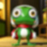 Keroro Gunso in a humorous pose showcasing his quirky personality