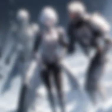 Emotional Moment with Skeleton Knight A serene moment featuring the Skeleton Knight interacting with other characters, capturing the deeper emotional themes within the series.