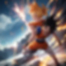 A captivating scene from Dragon Ball Z showcasing Goku in battle