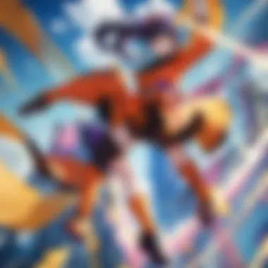 A collage of key characters from the Super Dragonball Heroes series