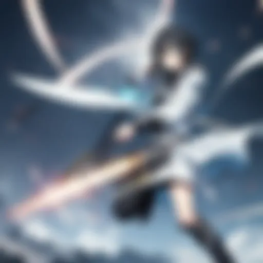 A detailed illustration of Kirito in a battle scene