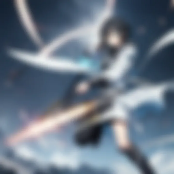 A detailed illustration of Kirito in a battle scene