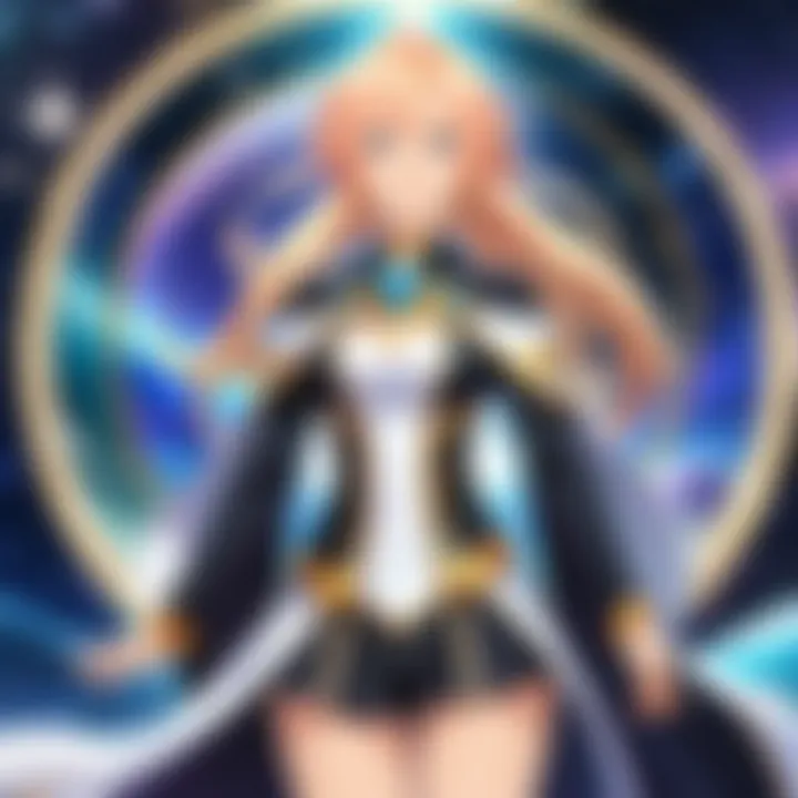 An illustration representing key thematic elements from Asteria, symbolizing the conflict between light and darkness.