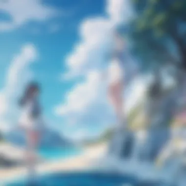 Tranquility in Anime Landscapes A serene landscape inspired by anime, representing tranquility and solace.