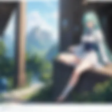 Iconic Isekai Settings A vibrant landscape showcasing iconic isekai anime settings
